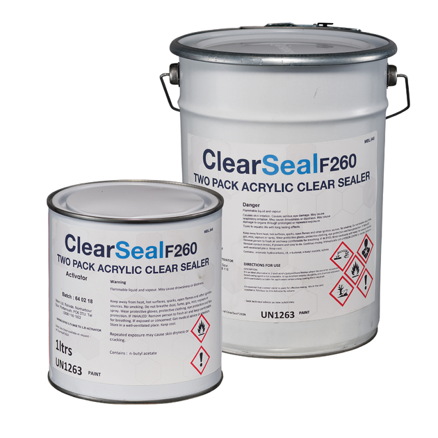 Floor Paint Sealer ClearSeal F260 Kit Two Pack Acrylic Sealer Clear 4