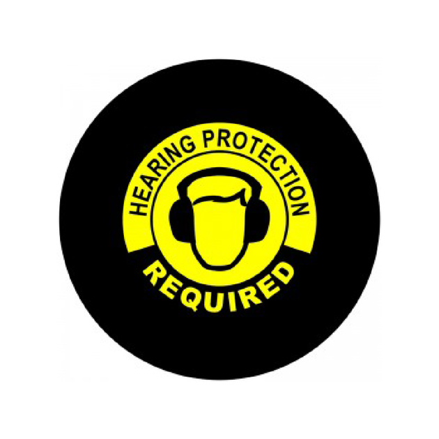Hearing Protection Required Symbol Sign Gobo Projector Safety Sign