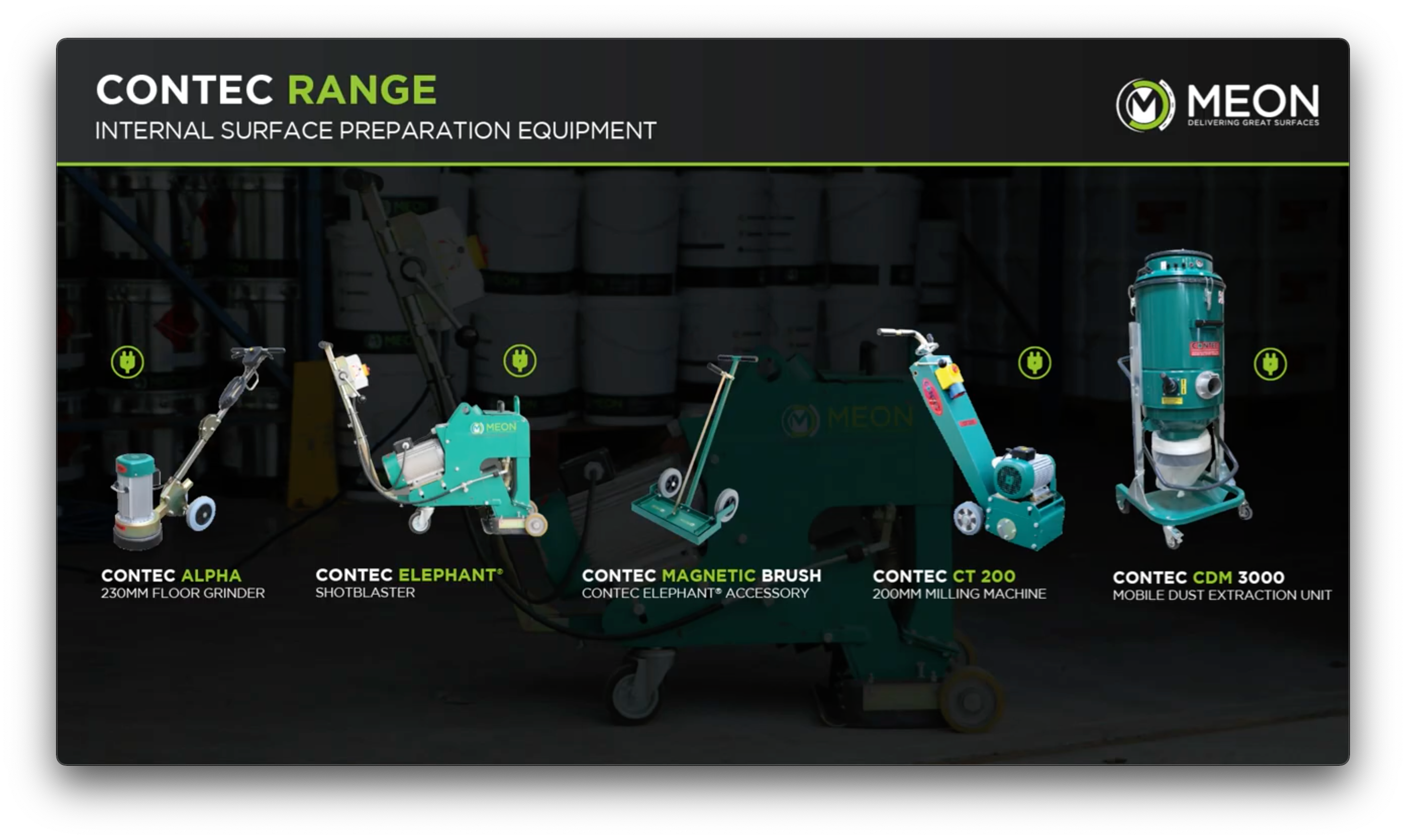 CONTEC® Product Range | Internal surface preparation equipment | MEON