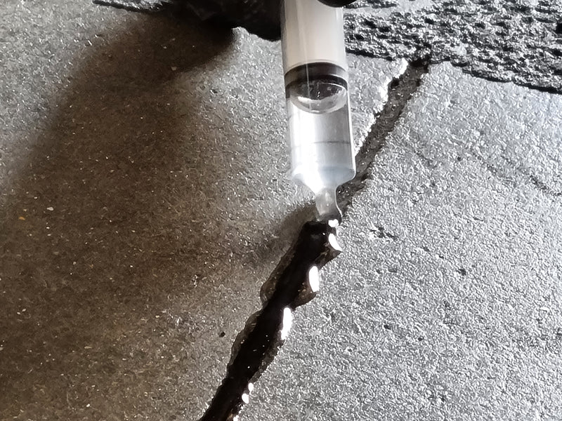 BedRock Crackseal LV in a concrete crack