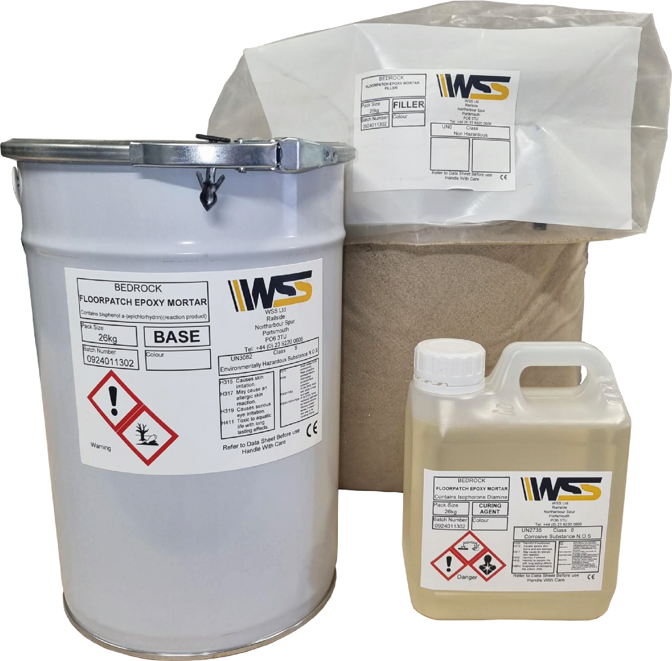 Mortar Flowpatch BedRock Floorpatch Epoxy Mortar | WSS Europe Ltd