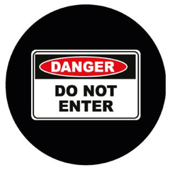 Danger Do Not Enter Rectangle Sign | Gobo Projector Safety Sign