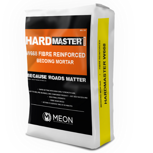 HardMaster W668 Fibre Reinforced 60 Minute Bedding Mortar 25kg Bag