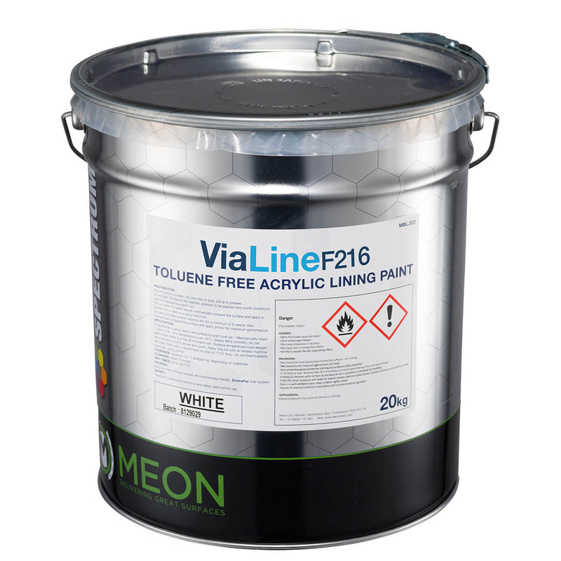 ViaLine F216 | Single Pack Acrylic Line Marking Paint in White | 20kg
