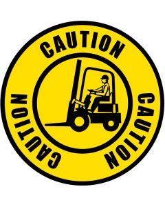 "CAUTION" Sign with Forklift Symbol | Gobo Projector Safety Sign