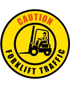 "CAUTION FORKLIFT TRAFFIC" & Forklift Symbol | Gobo Projector Safety Sign