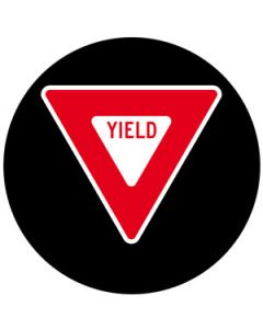 "YIELD" Warning Sign | Gobo Projector Safety Sign