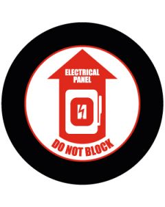 "Electrical Panel Do Not Block" Warning Symbol | Gobo Projector Safety Sign