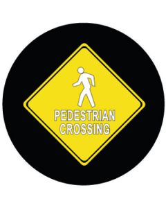 "Pedestrian Crossing" Hazard Sign | Gobo Projector Safety Sign