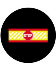 Hatched Crossing with Edging & Stop Sign | Gobo Projector Safety Sign
