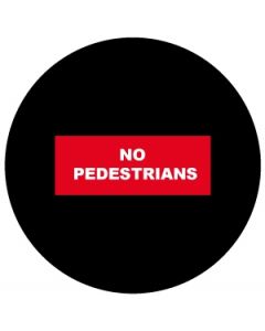 "No Pedestrians" Sign | Gobo Projector Safety Sign