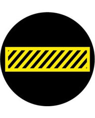Hatched Crossing in Yellow | Gobo Projector Safety Sign