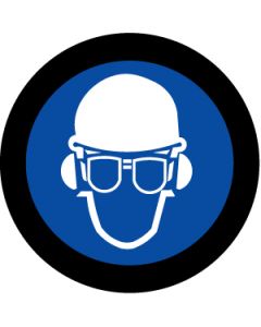 Ear, Eye & Head Protection Symbol | Gobo Projector Safety Sign