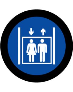 Pedestrian Elevator Symbol | Gobo Projector Safety Sign