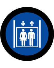 Pedestrian Elevator Symbol | Gobo Projector Safety Sign
