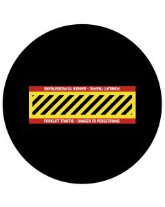 Hatched Crossing With Edge Warning | Gobo Projector Safety Sign