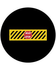 Hatched Crossing Area With Stop Sign | Gobo Projector Safety Sign