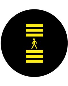 Zebra Crossing With Pedestrian Symbol | Gobo Projector Safety Sign