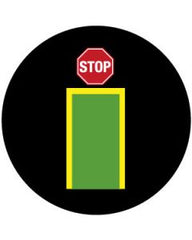 Walkway End with Stop Sign | Gobo Projector Safety Sign