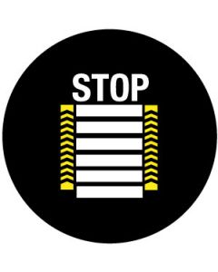 Zebra Crossing with "Stop" Words | Gobo Projector Safety Sign