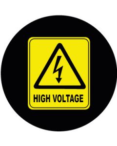 High Voltage Warning Sign | Gobo Projector Safety Sign