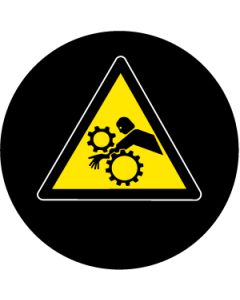 Rotating Gears Hazard Symbol | Gobo Projector Safety Sign