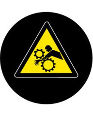 Rotating Gears Hazard Symbol | Gobo Projector Safety Sign