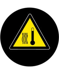Warning High Temperature Symbol | Gobo Projector Safety Sign