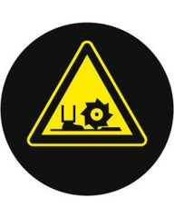 Rotating Cutter Hazard Symbol | Gobo Projector Safety Sign