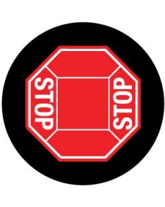 2-Way Opposite Directions "Stop" Sign | Gobo Projector Safety Sign