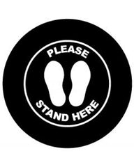 Please Stand Here Sign | Gobo Projector Safety Sign
