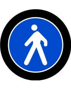 Walking Man Symbol | Gobo Projector Safety Sign